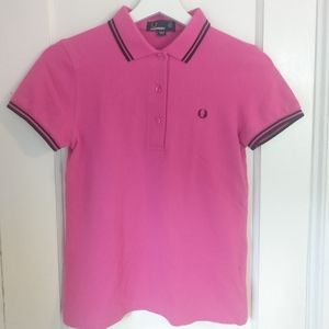 Fred Perry Polo Women's Size 4 Hot Pink SourPuss